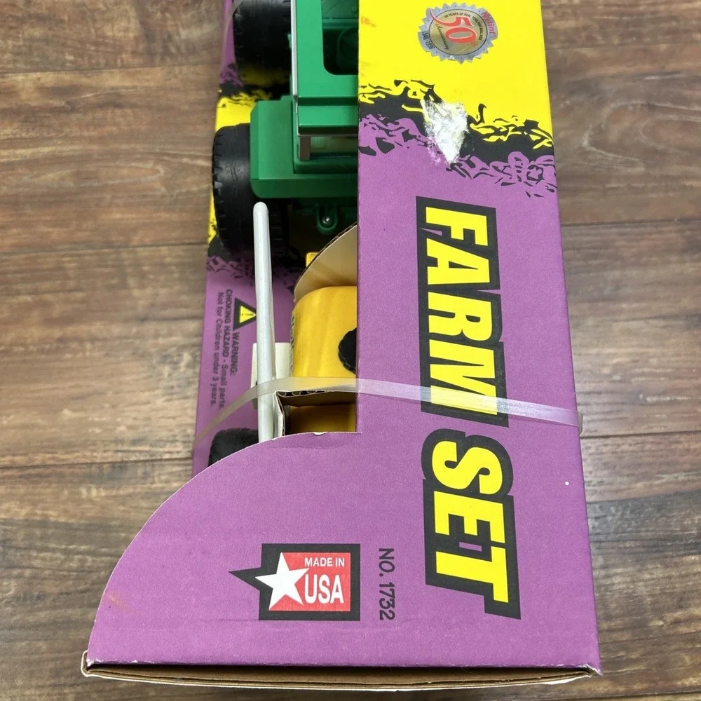 Vintage Nylint Farm Set Tractor Crop Sprayer Farmer Pig 1996 #1732 Original Box